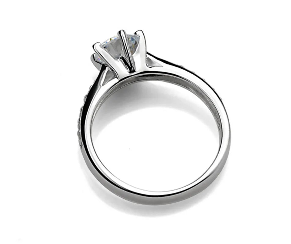 Classic Silver Diamond Ring