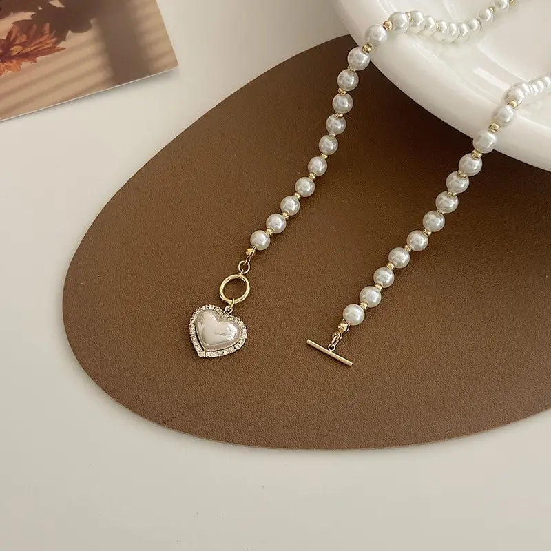 Heart & Pearl Necklace